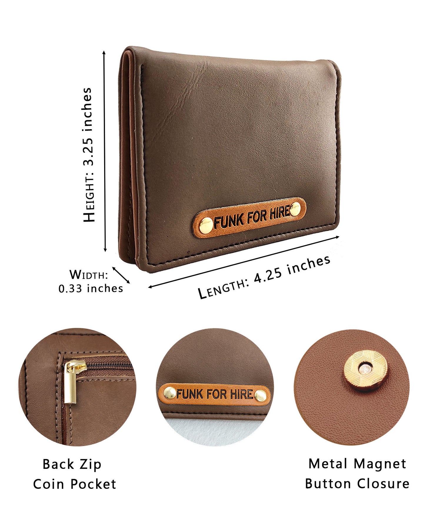 Plain Brown Pocket Wallet