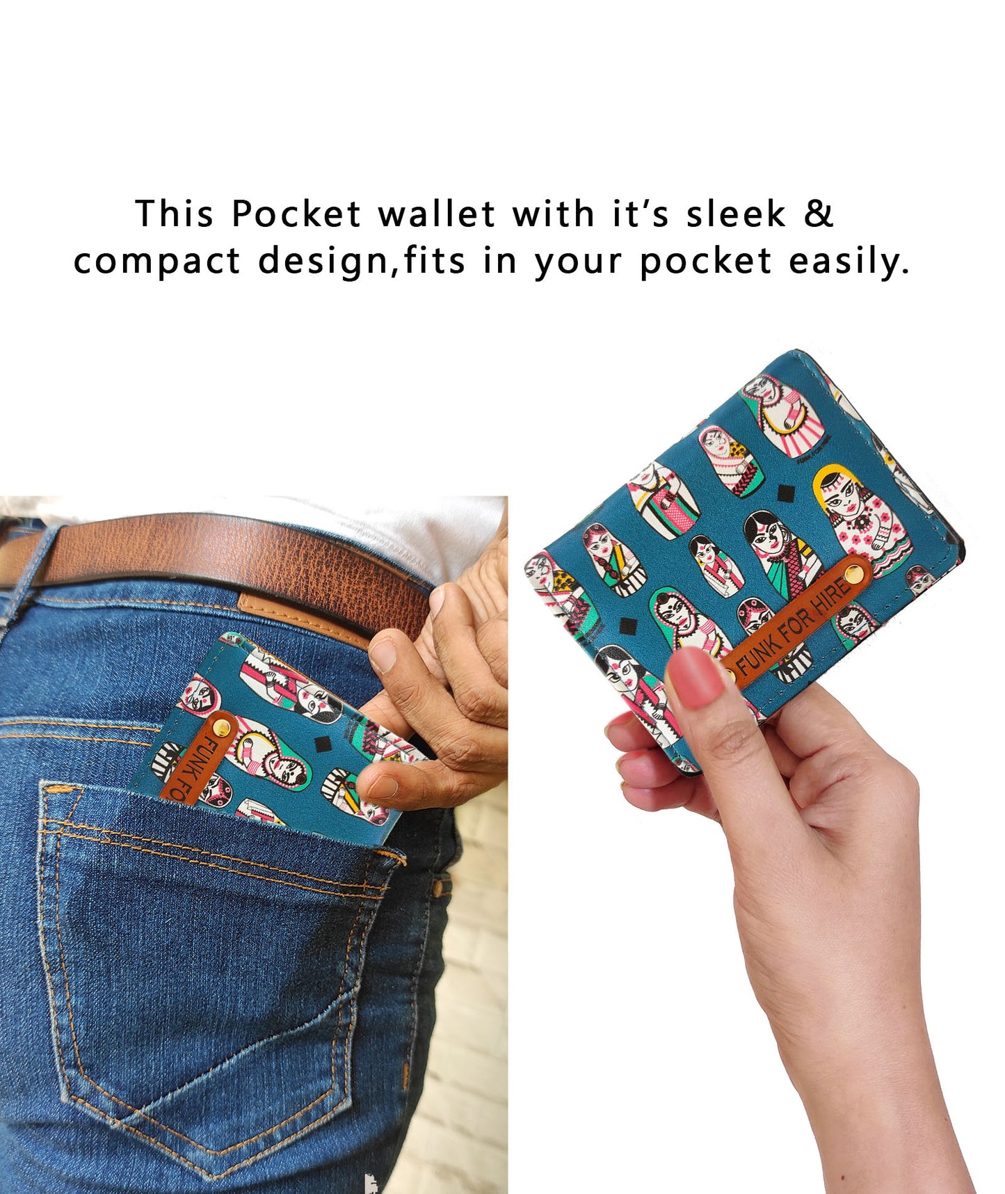 Doll Teal Pocket Wallet