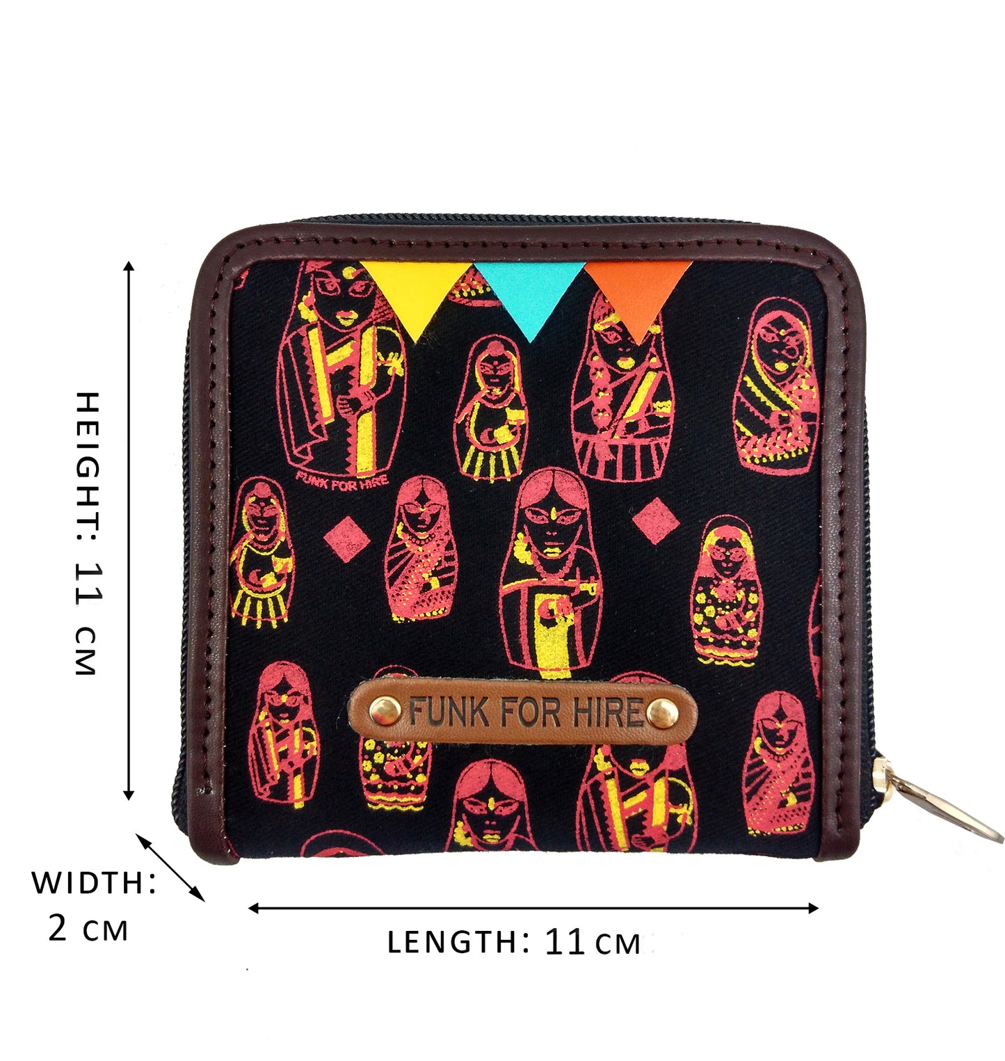 Doll Black Square Wallet