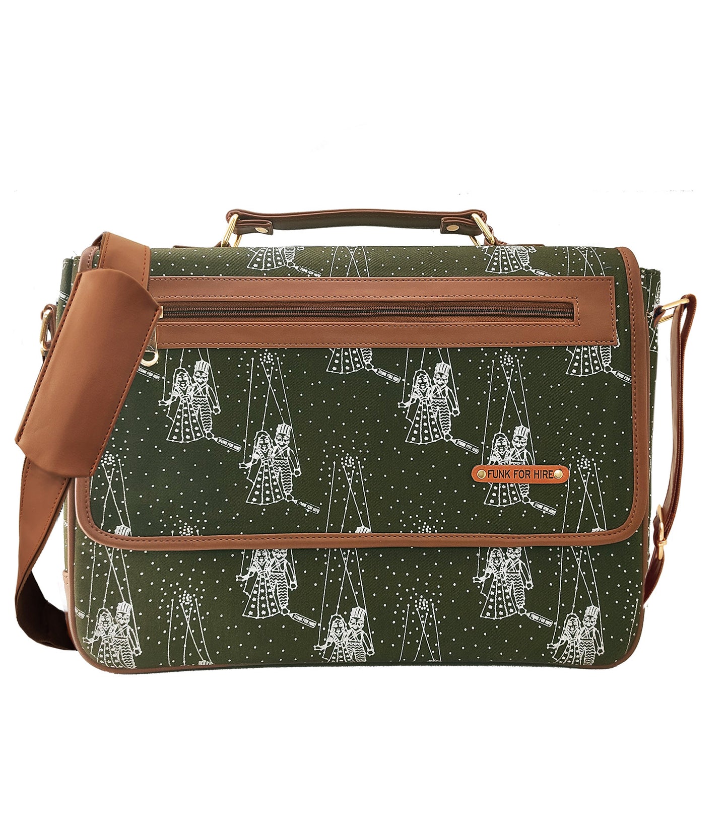 Katputli Flap Laptop Bag 15.6 inch Olive
