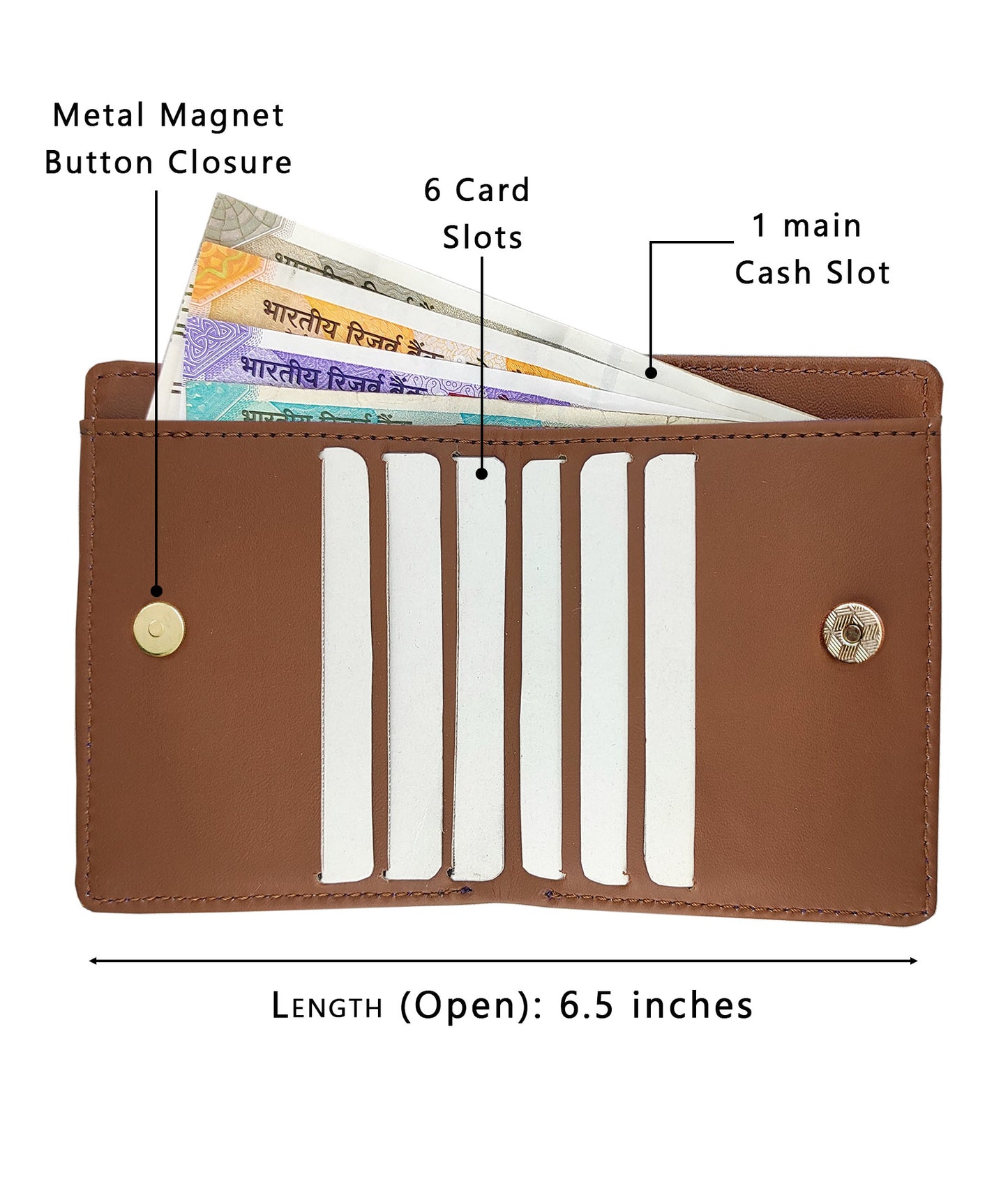 Music wall Navy Pocket Wallet