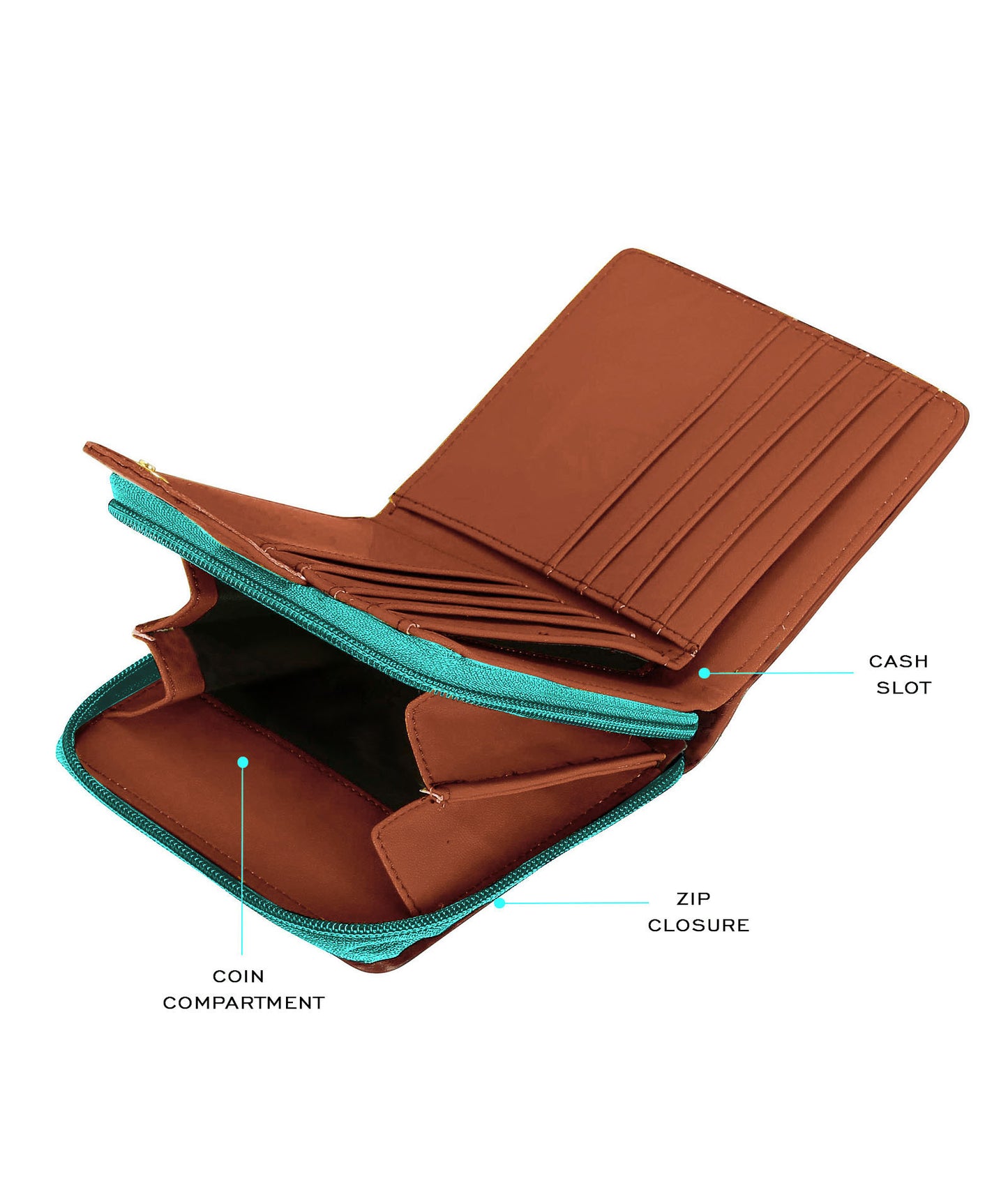 Latain Loop Wallet Aqua Blue