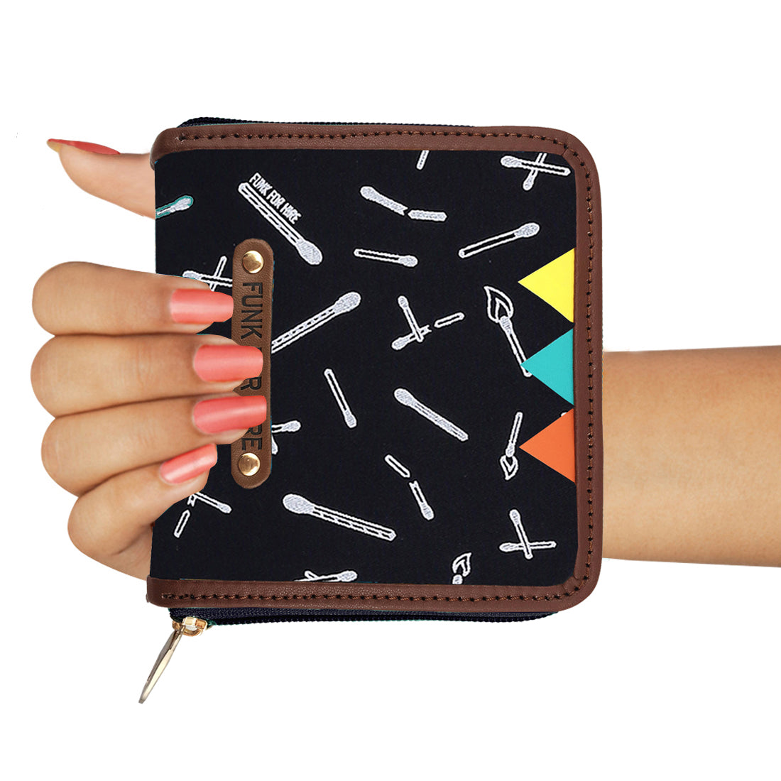 Match Stick Navy Square Wallet