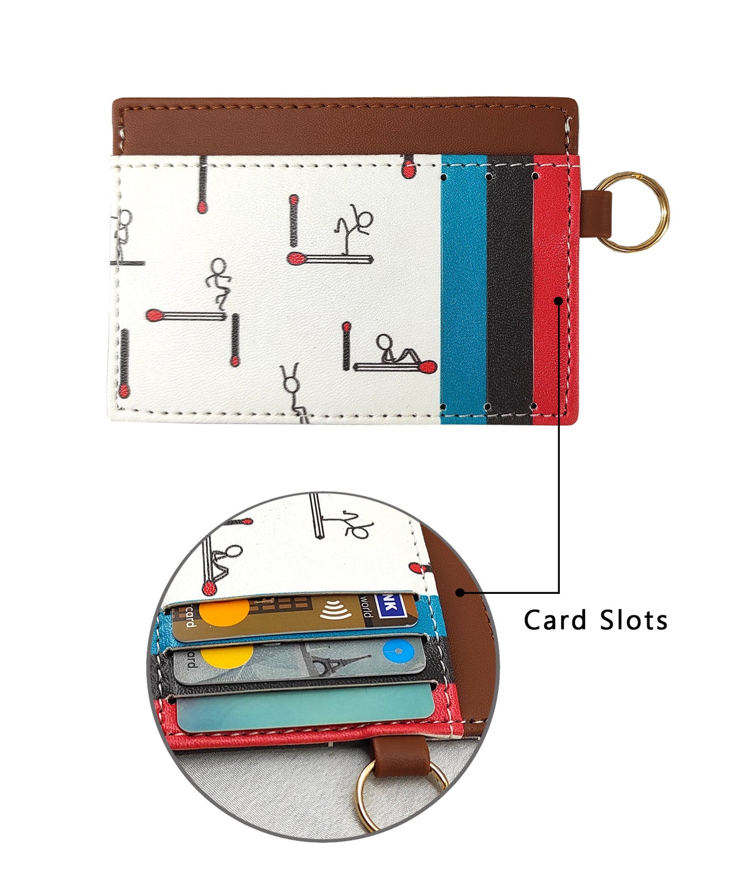 Match Stick Card Holder Black & White