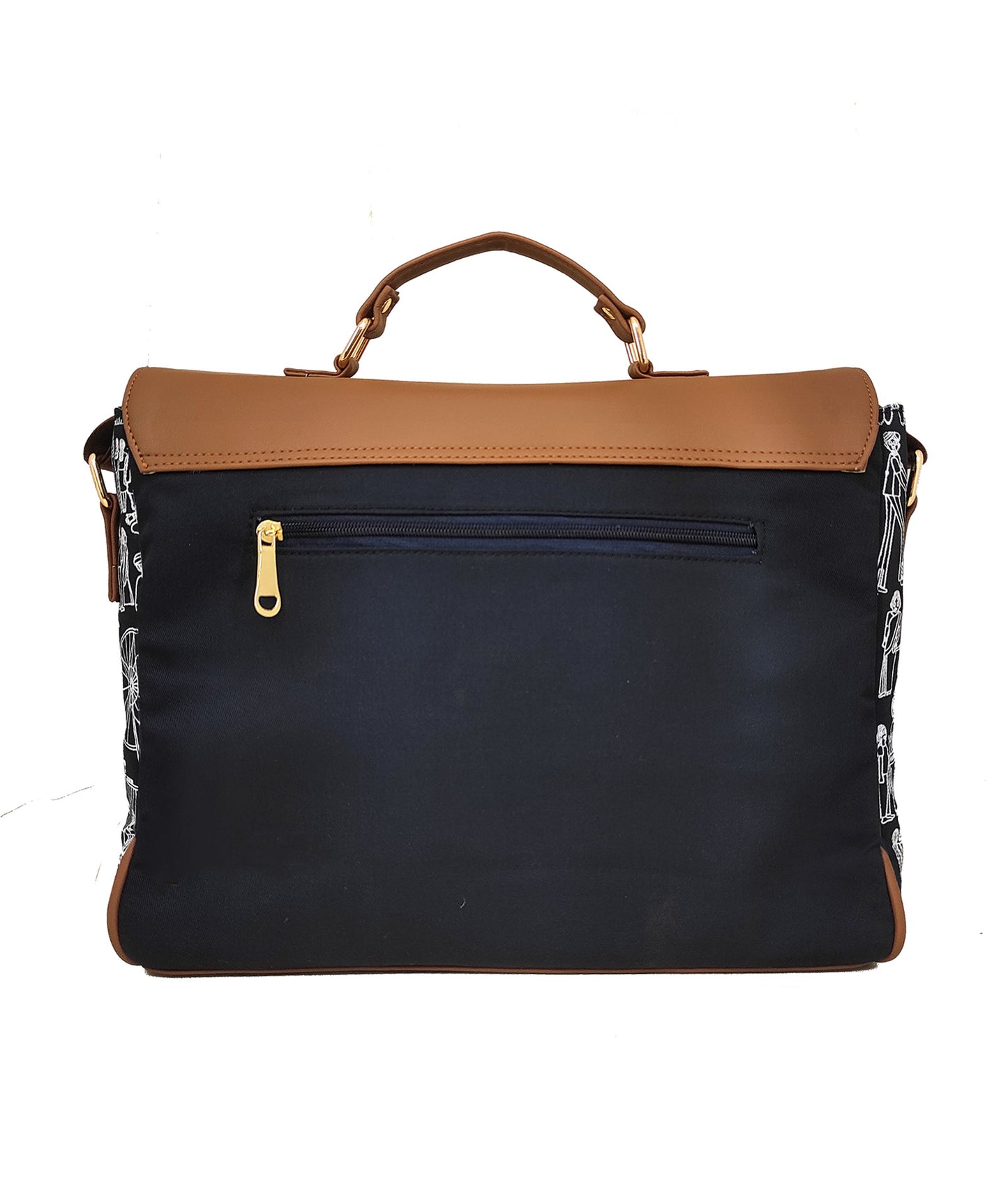 Mela printed Laptop Work Bag 13.3 inch Navy