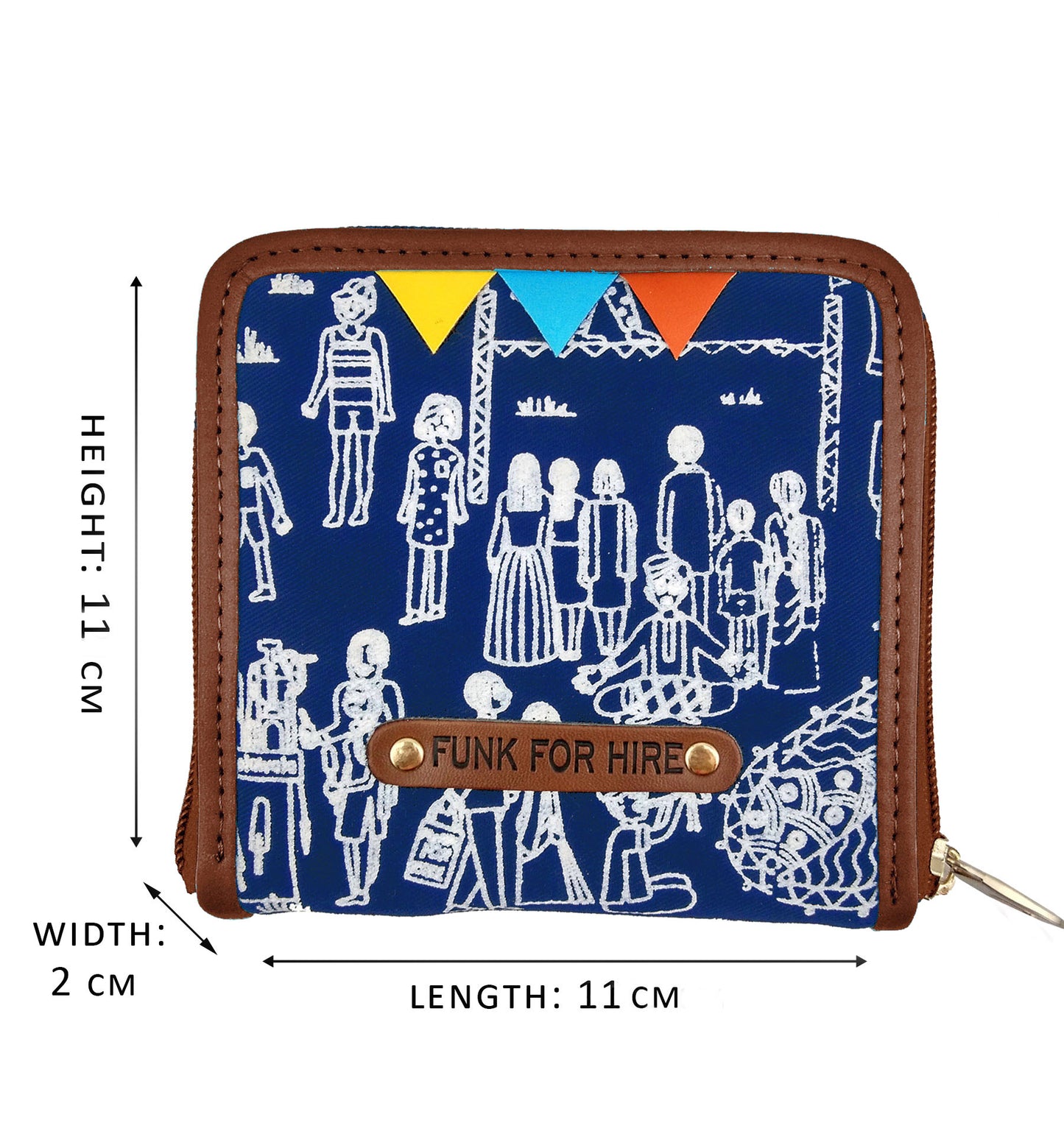 Mela Petrol Blue Square Wallet