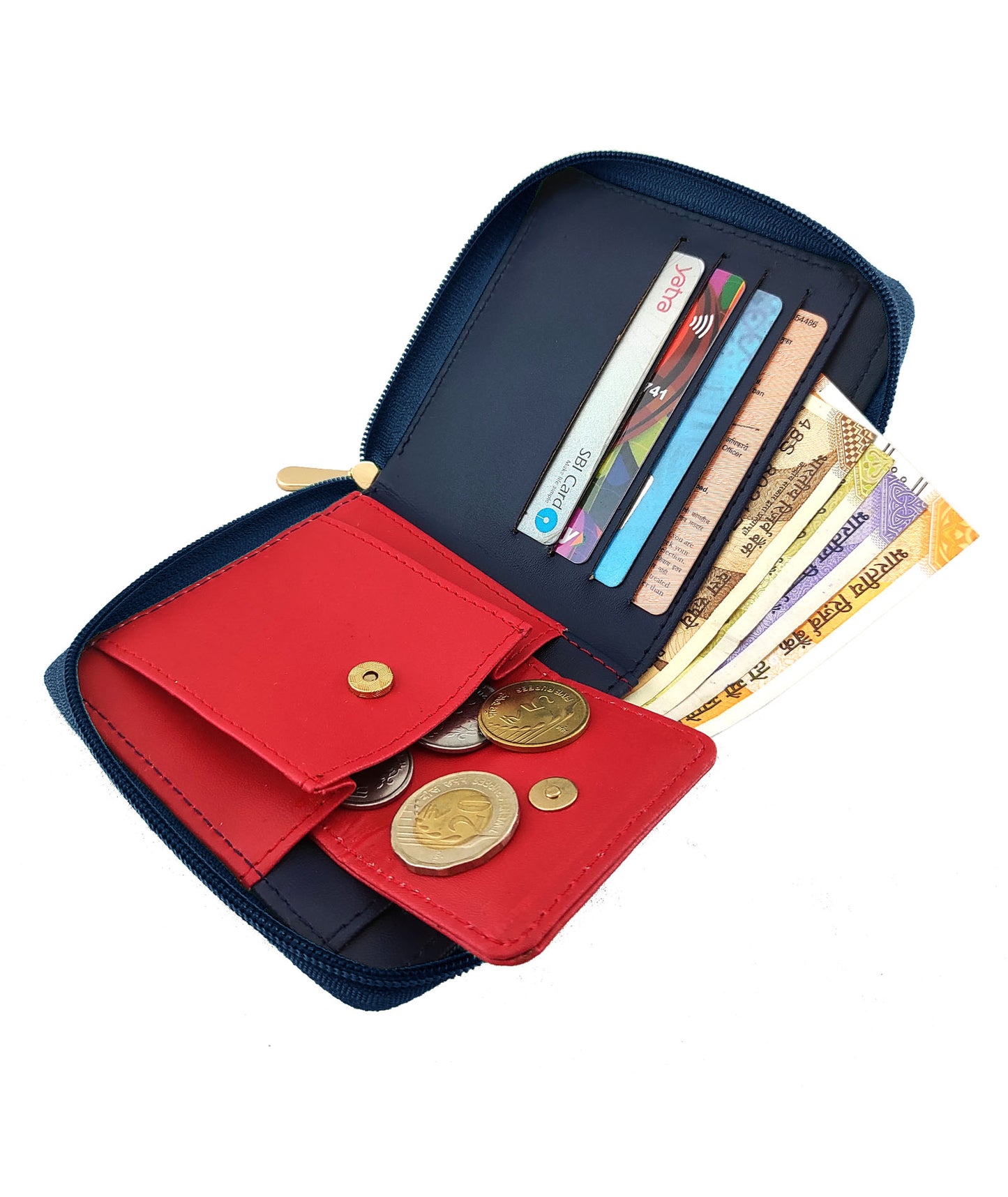 Combo Offers : Music Border Drawstring Bag & Square Red Wallet