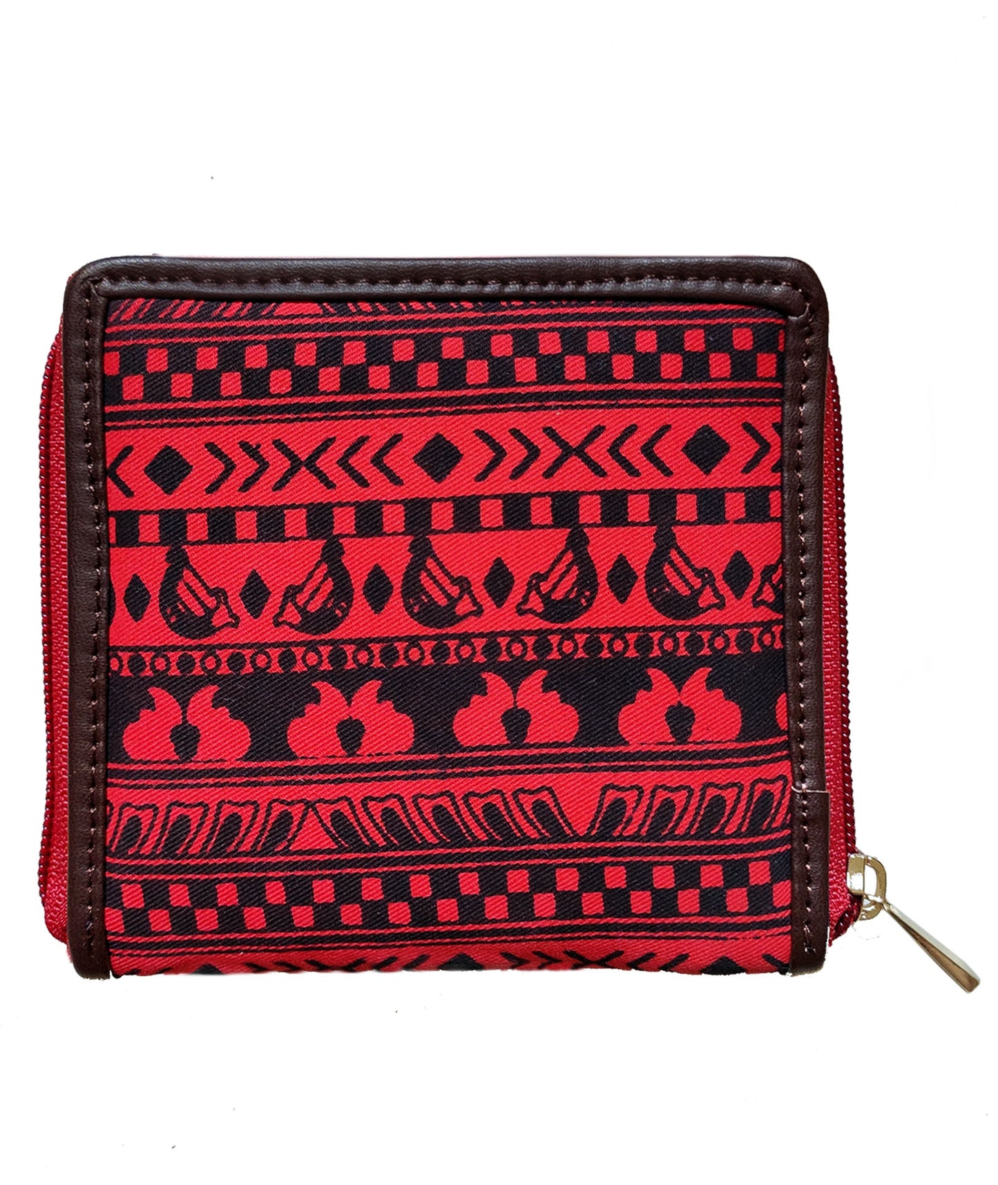 Music Border Red Square Wallet