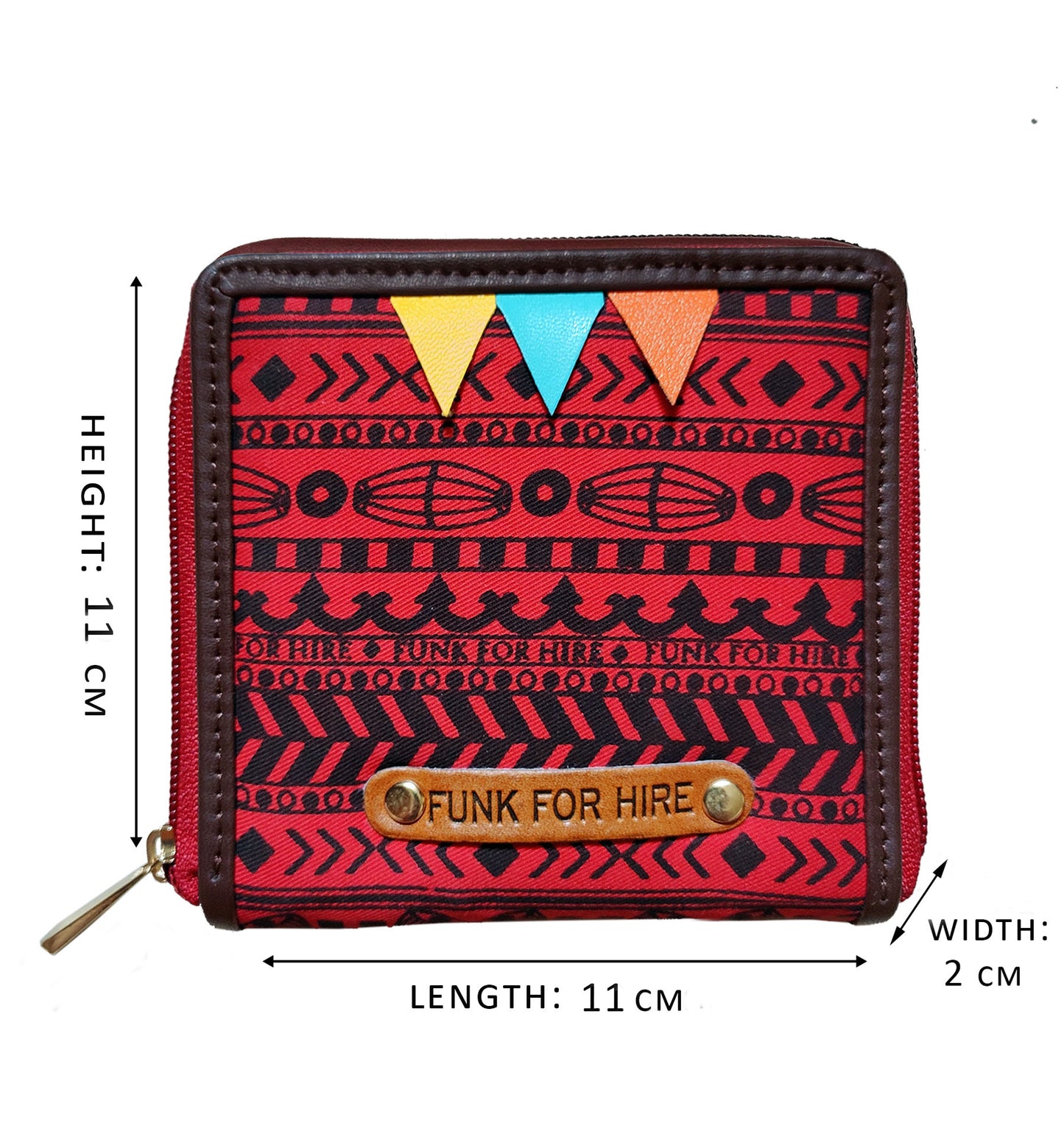Combo Offers : Music Border Drawstring Bag &  Square Red Wallet