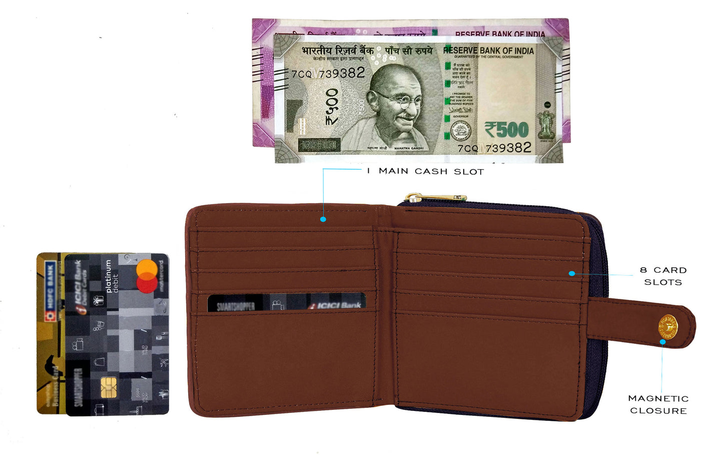 Music wall Loop Wallet Navy