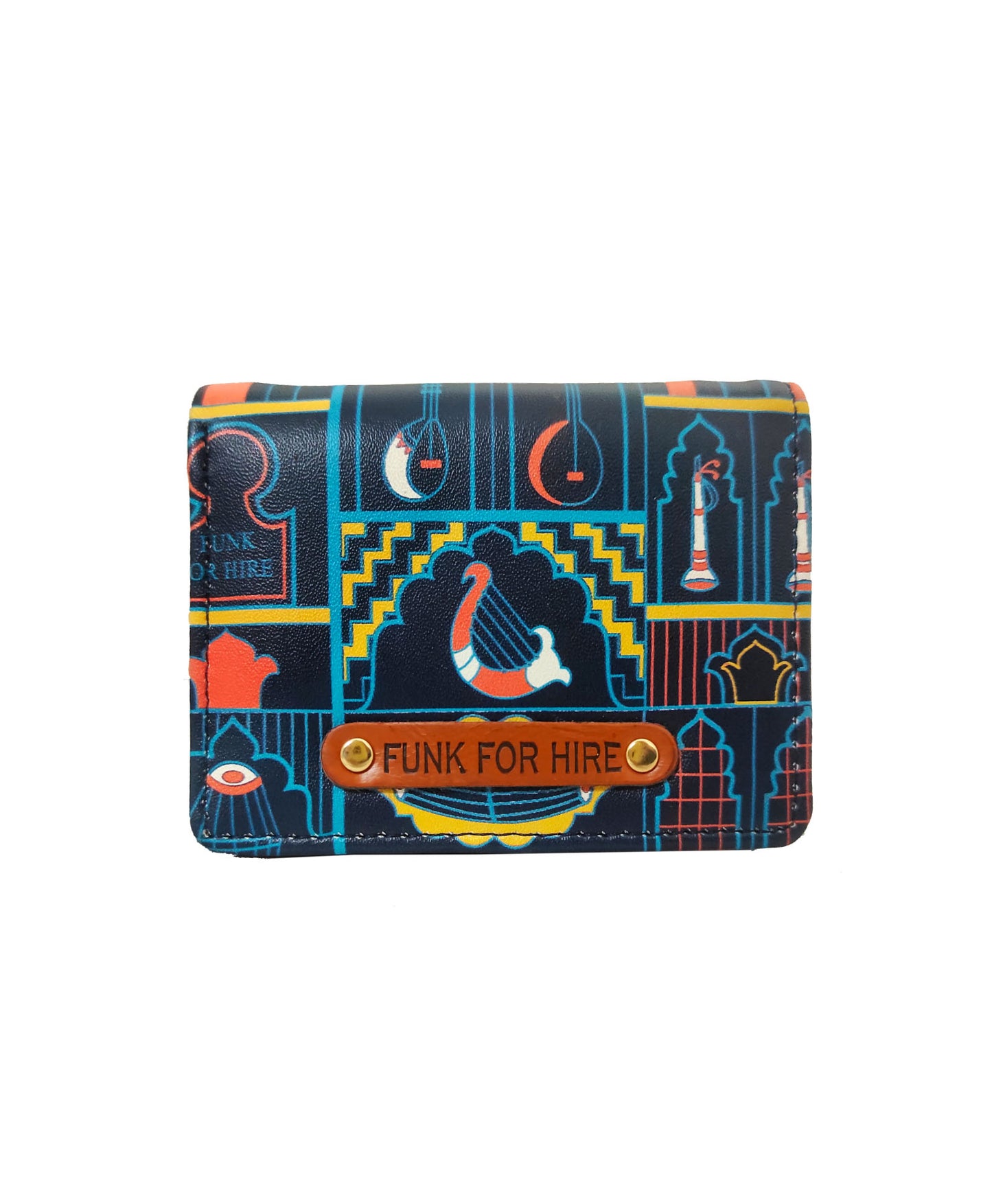 Music wall Navy Pocket Wallet