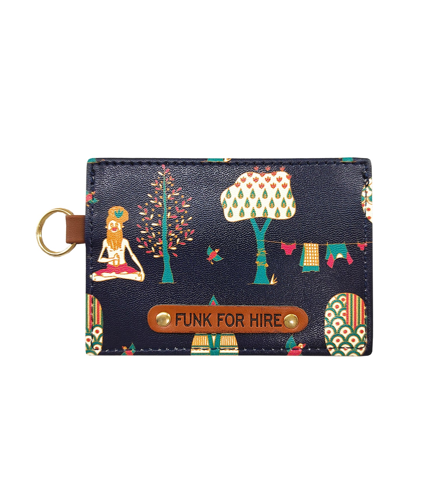 Combo Offers : Music Wall Laptop Navy Sleeve & Tree Card Navy Wallet