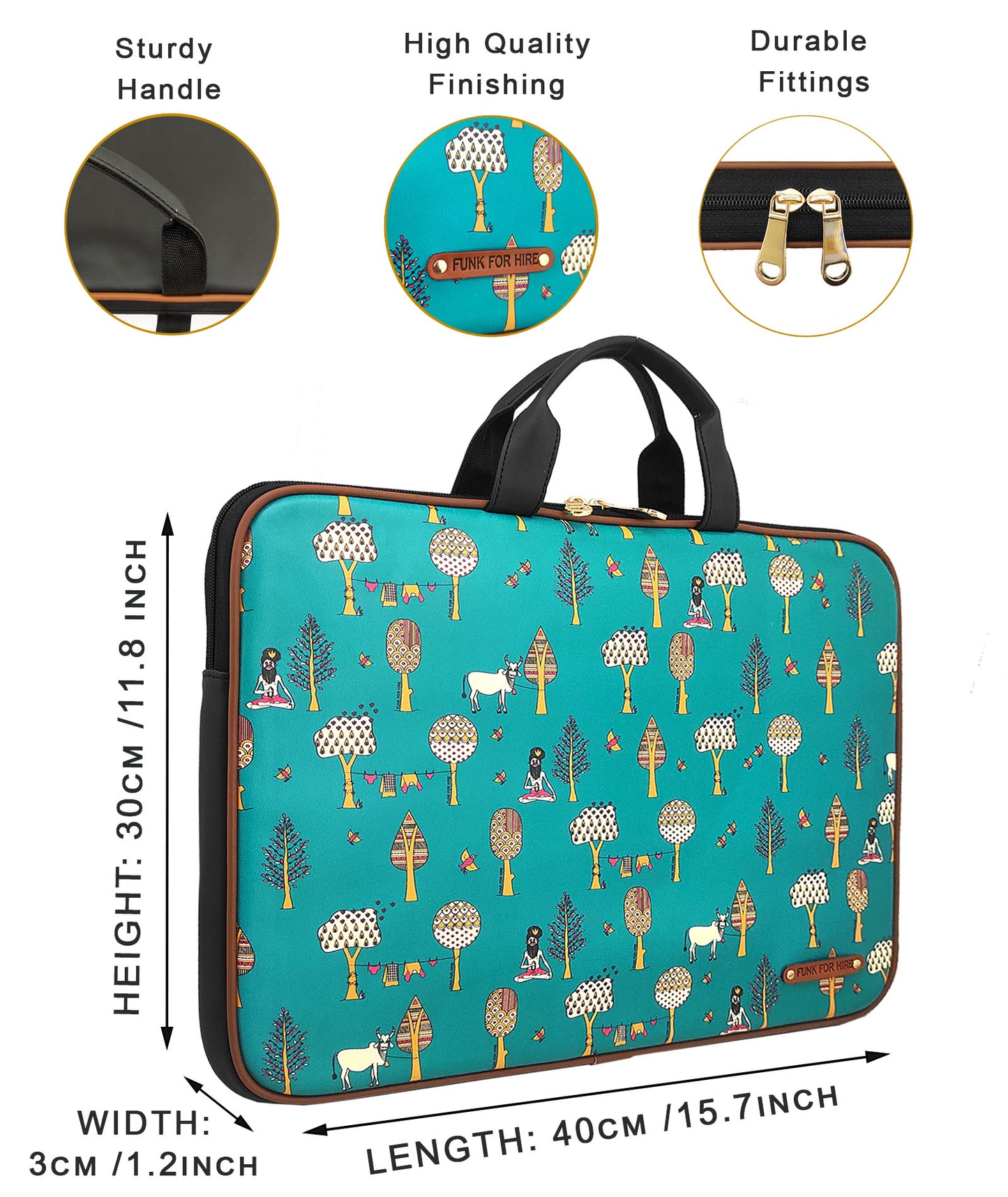 Tree Laptop Sleeves Teal
