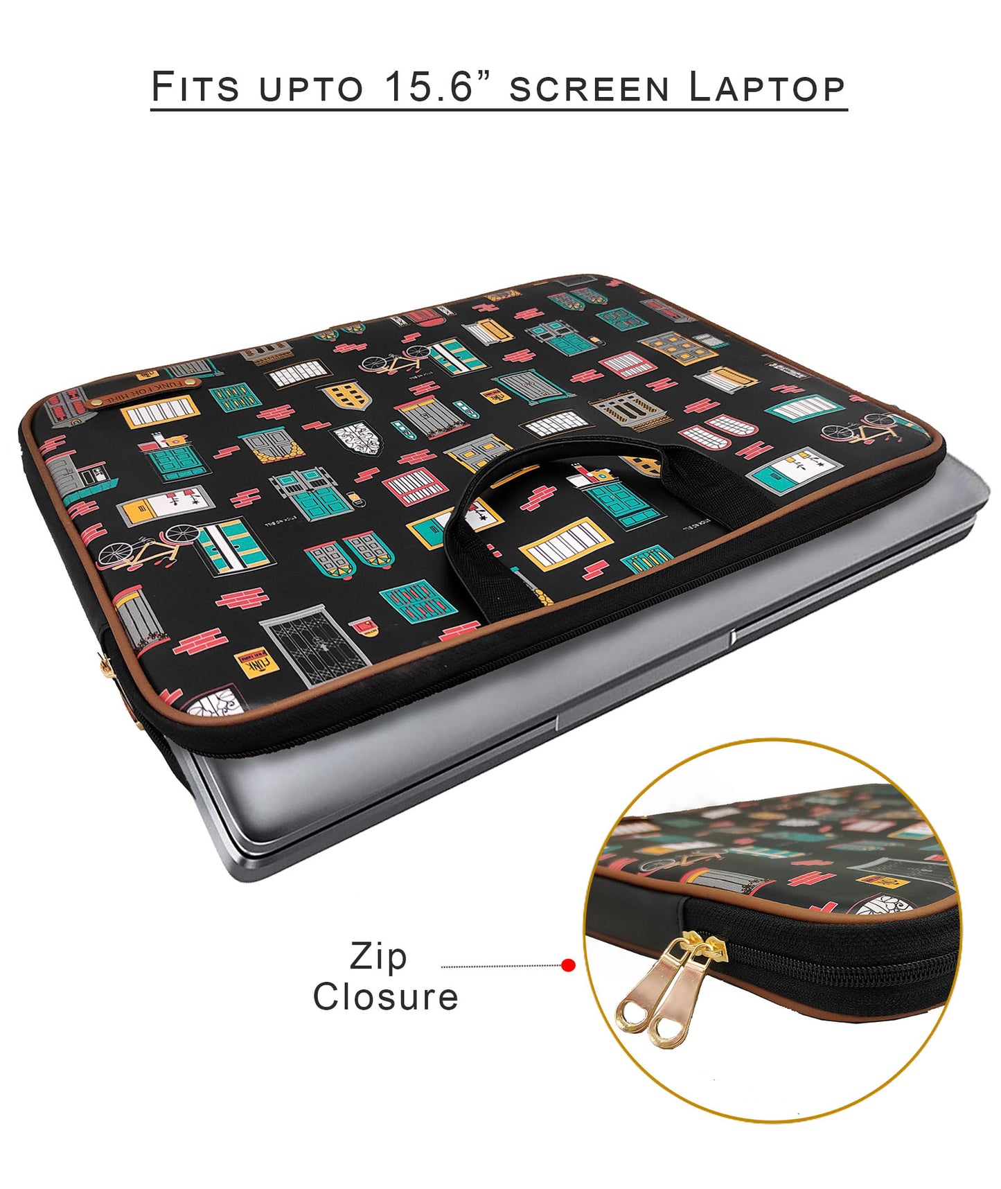 Combo Offers : Wall Laptop Black Sleeve & Wall Card Black Wallet