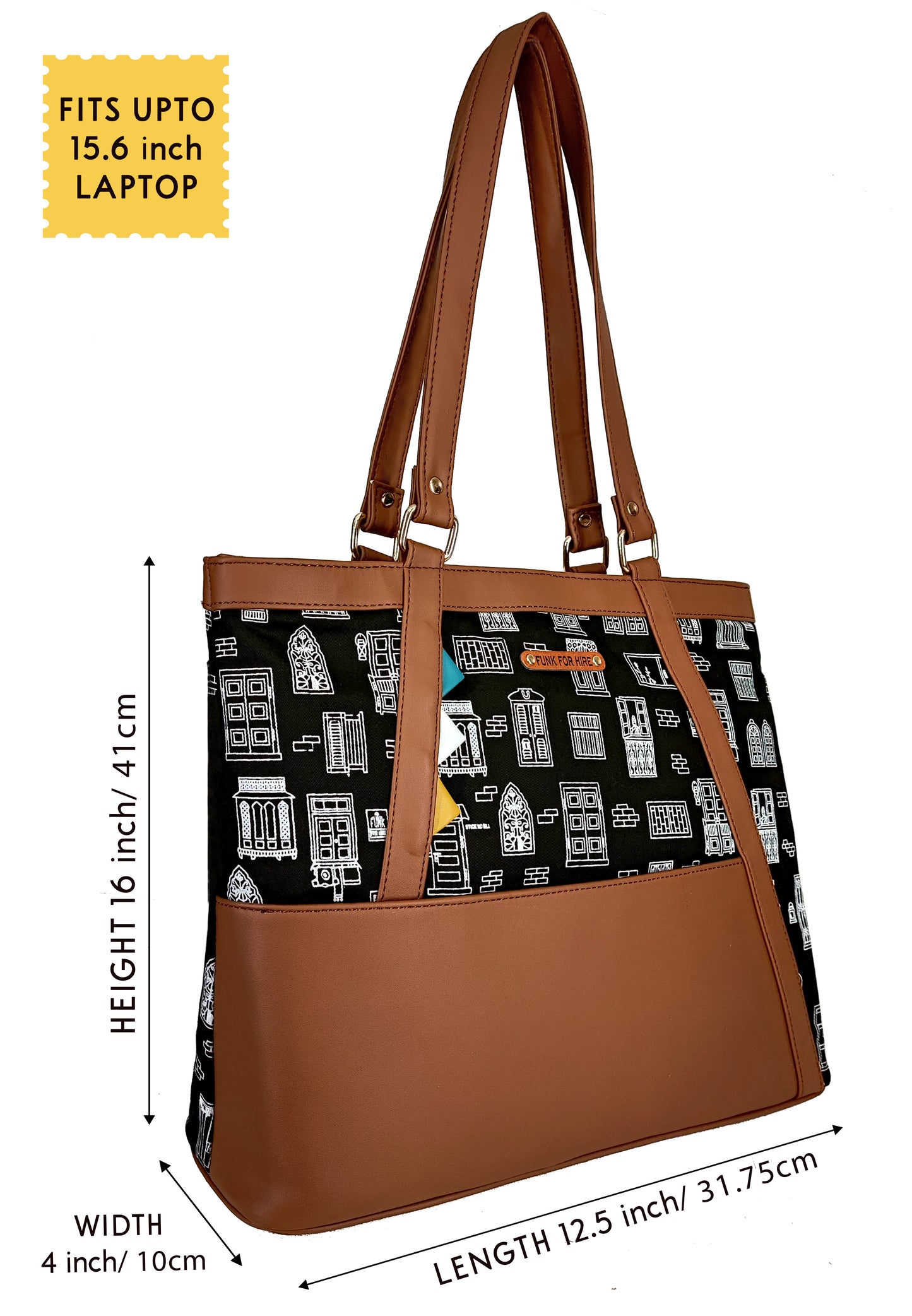 Tote Handbag Wall Black