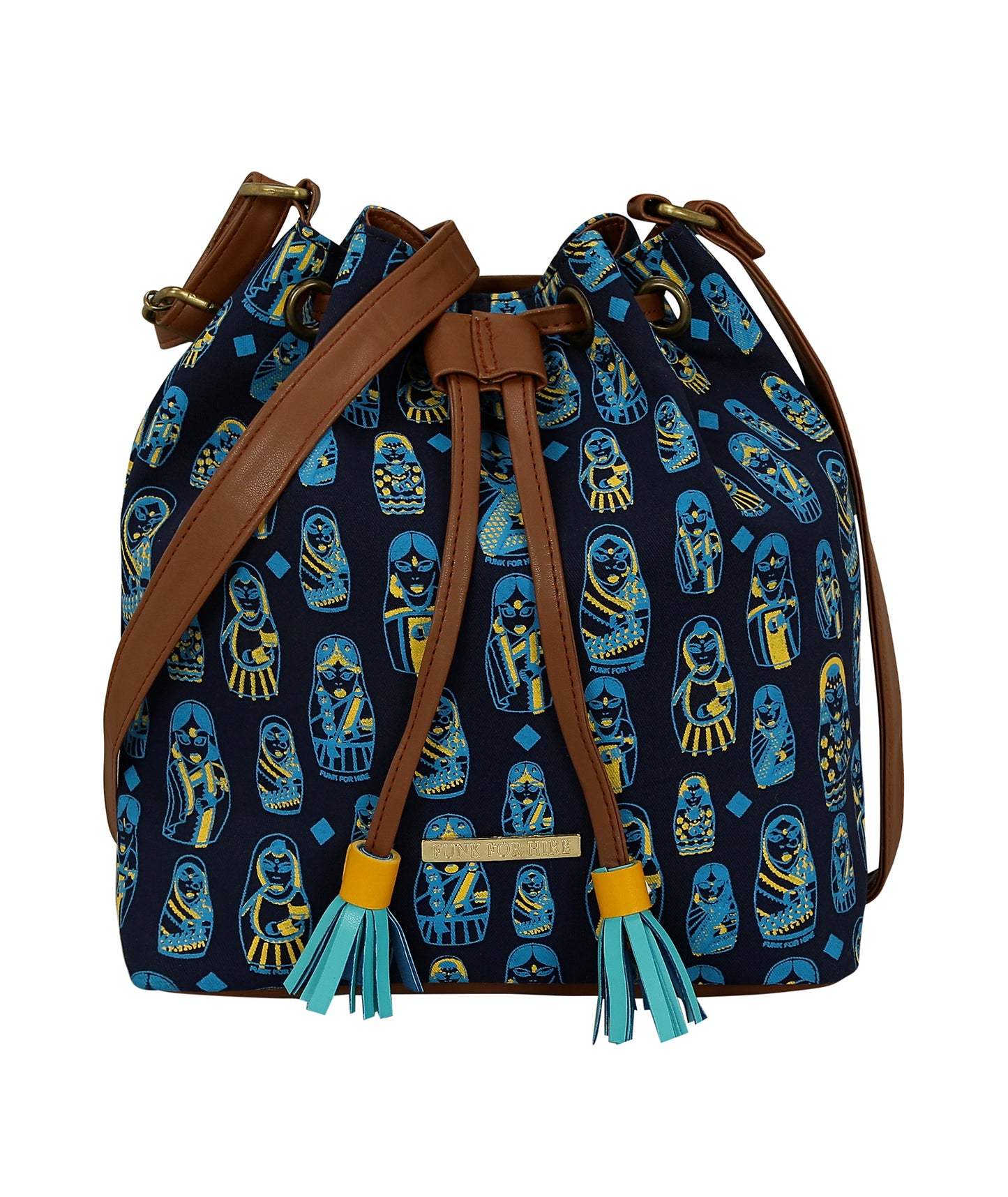 Combo Offers : Doll Drawstring Bag & Doll Square Navy Wallet