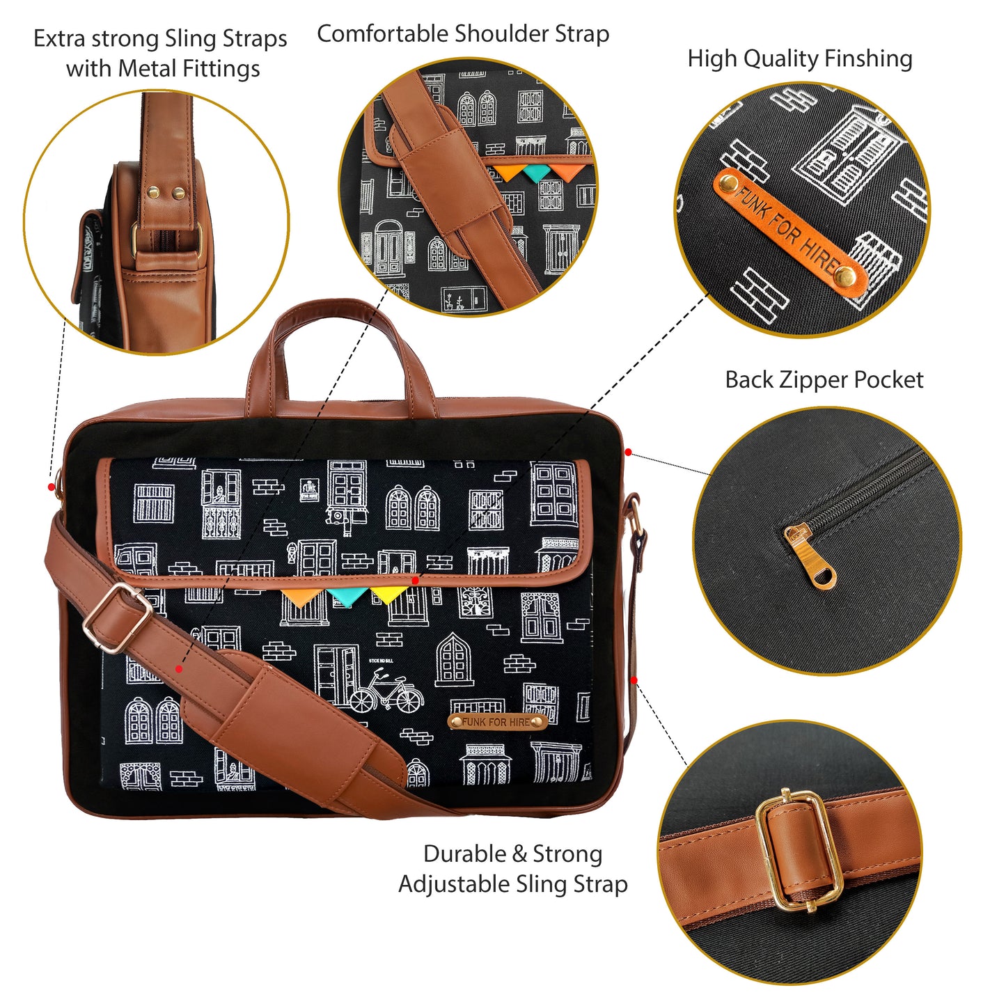 Wall One Pocket Laptop Bag 17 inch