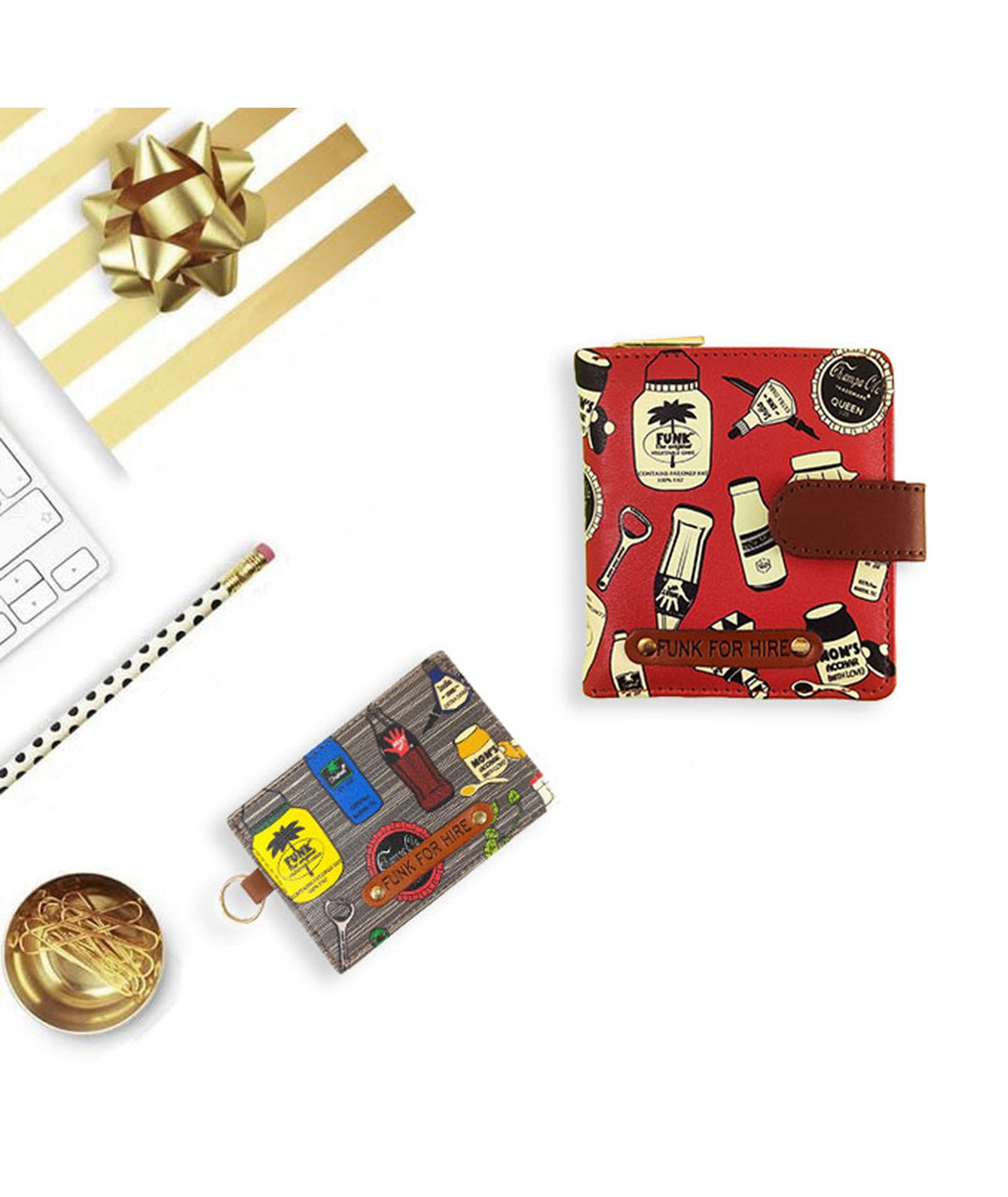 Combo Offers : Bottle Loop Red & Bottle Card Wallet