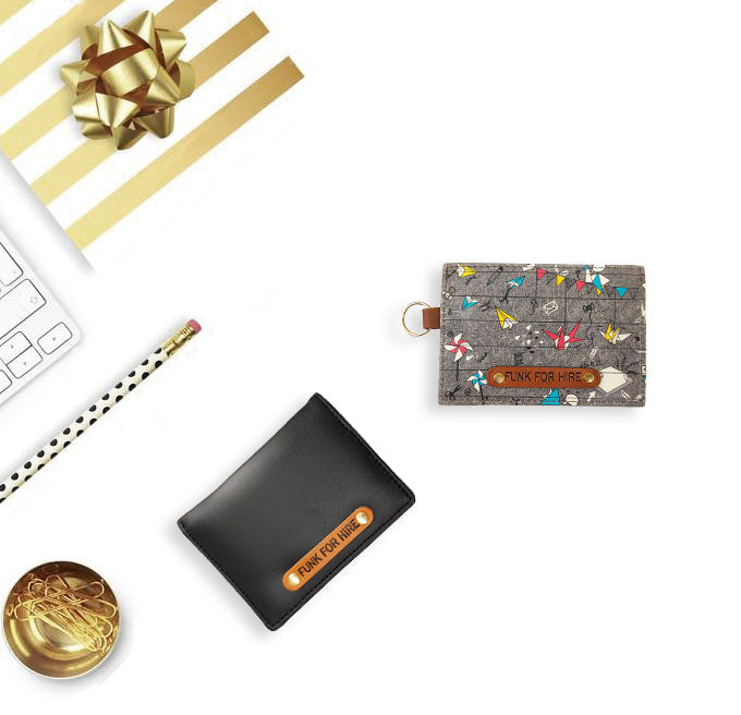 Combo Offer: Black Pocket & Origami Grey Card Wallet