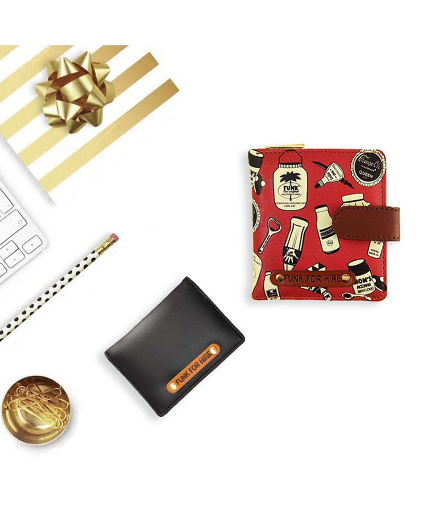 Combo Offers : Bottle Loop Red & Pocket Black Wallet