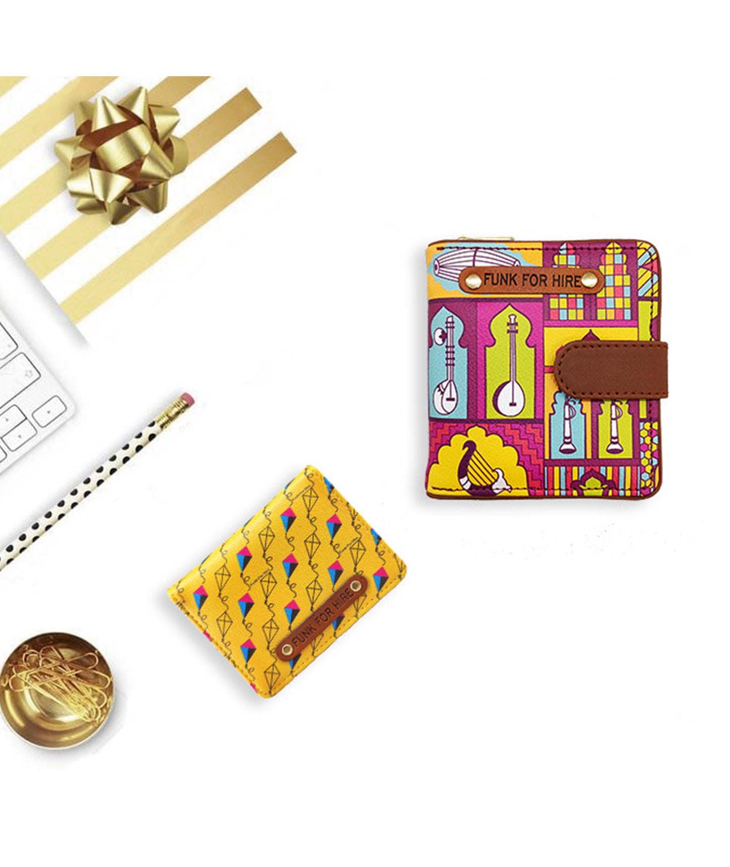 Combo Offers : Music Wall Loop Purple & Pocket Kite Wallet Yellow