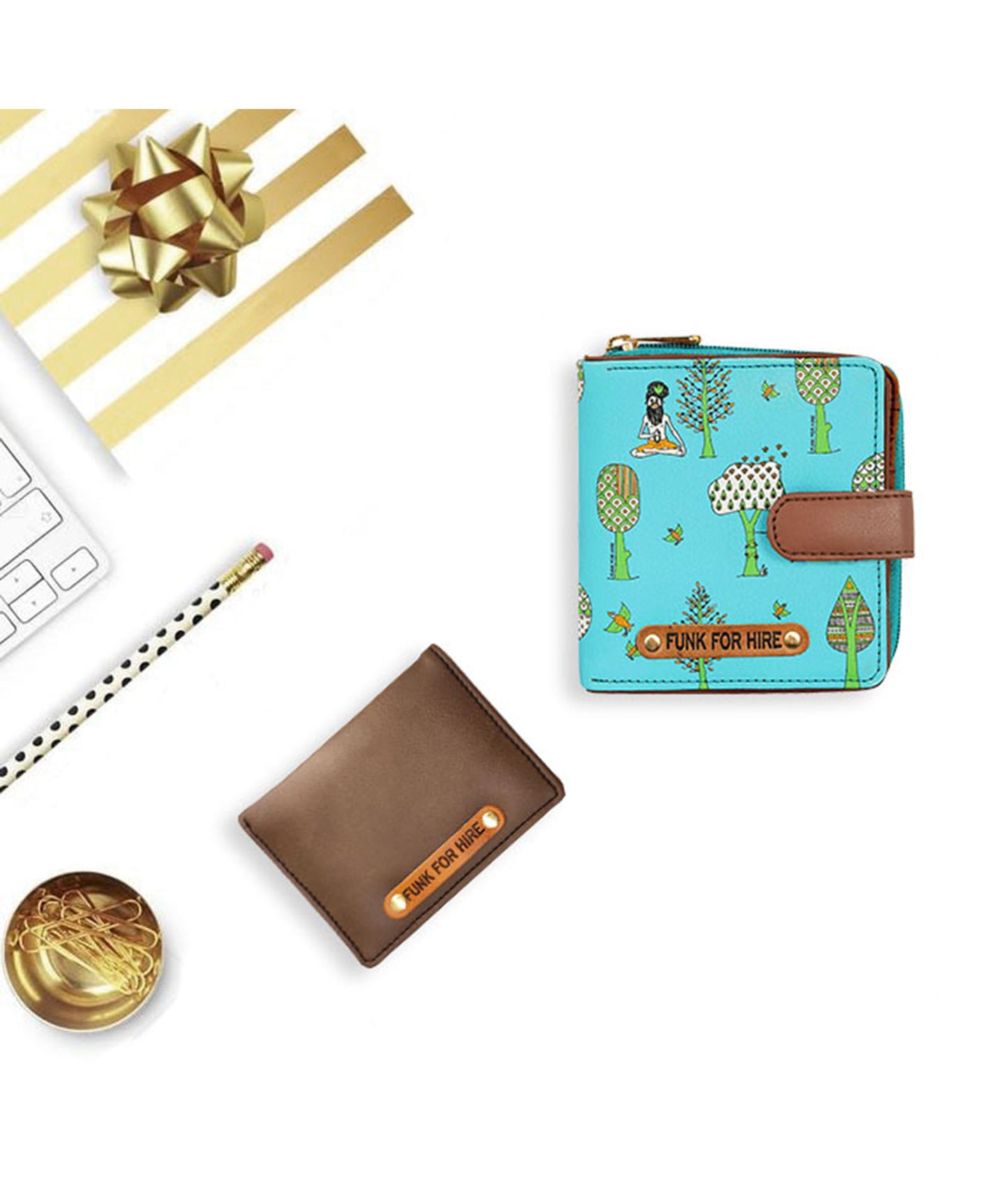 Combo Offers : Tree Loop Aqua & Pocket Brown Wallet