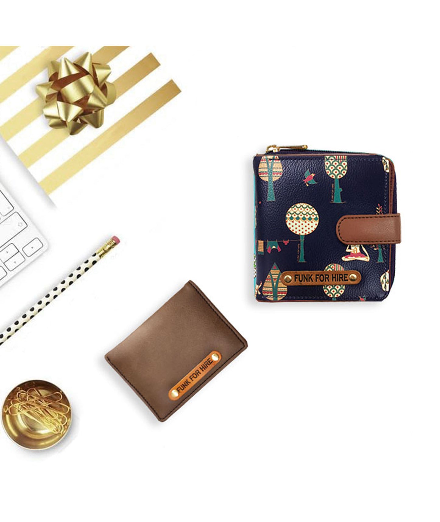 Combo Offers : Tree Loop Navy & Pocket Brown Wallet