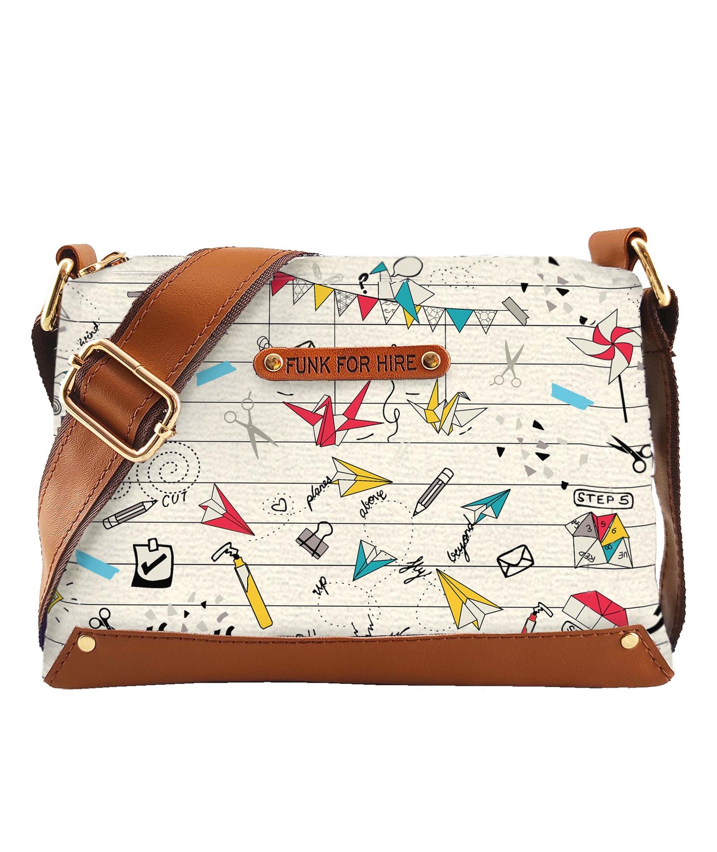 💥Combo Offers : Origami Box White Sling Bag & Pocket Wallet White