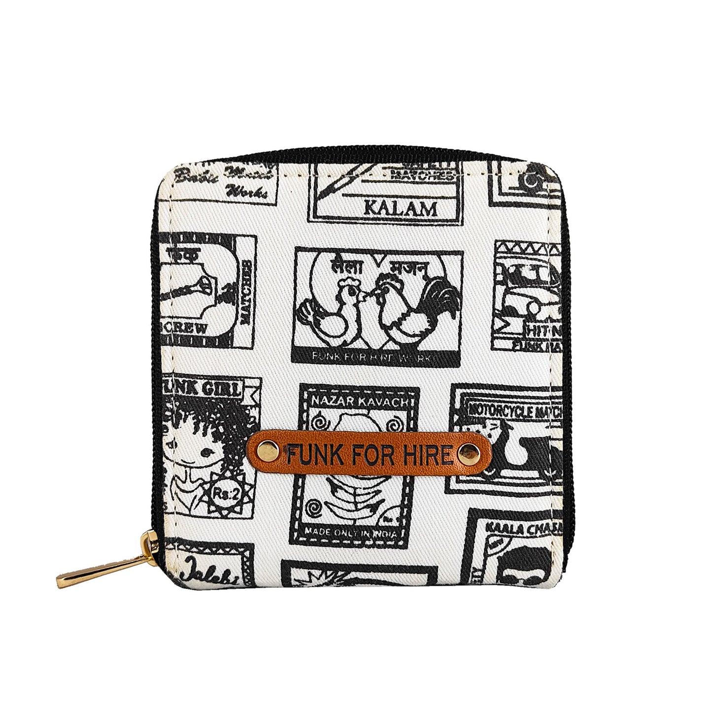 Combo Offers : Match Collage Fanny Pack White & Square White Wallet