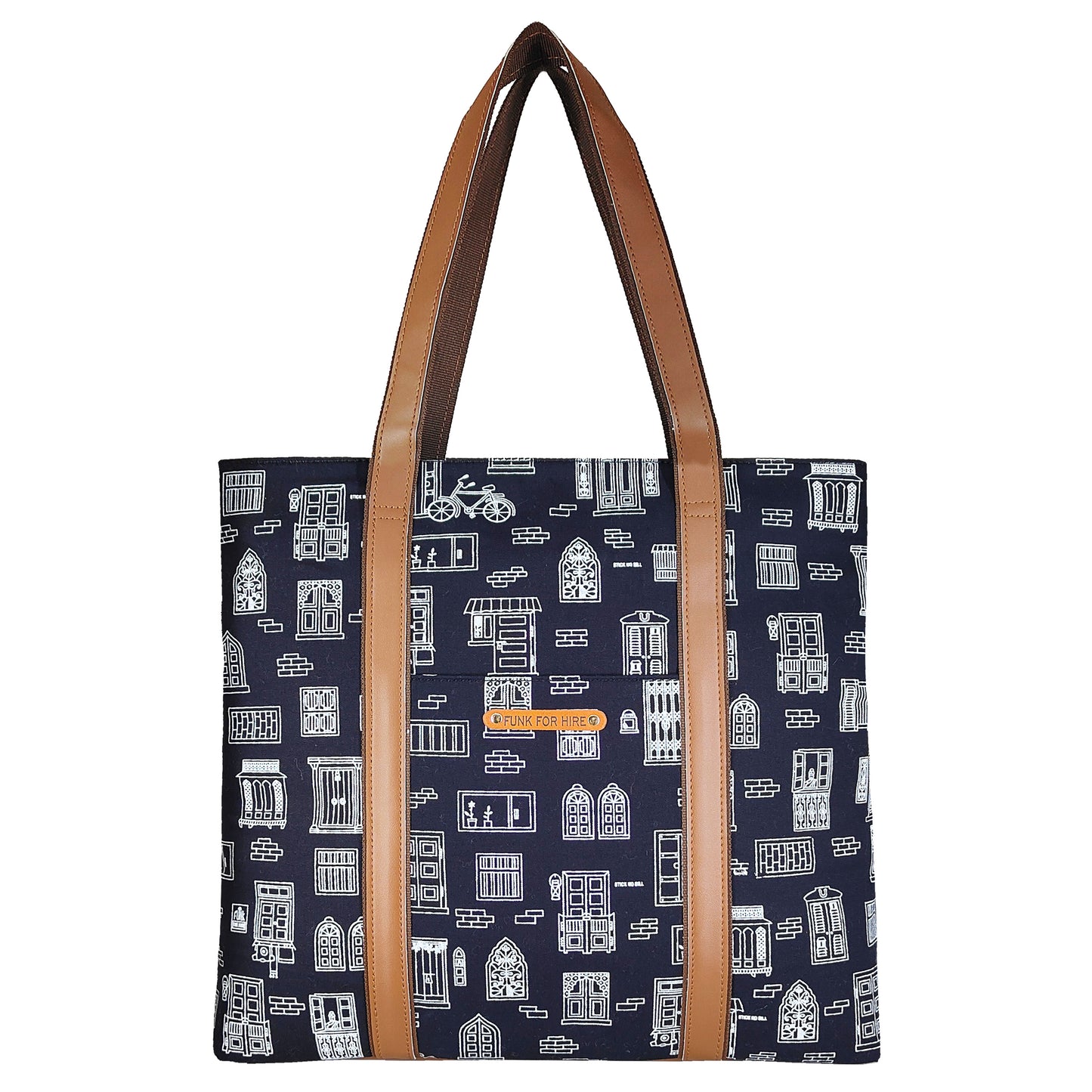 Tote Handbag Wall Black  13.3"