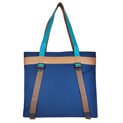 Tote Handbag Plain Navy 13.3"