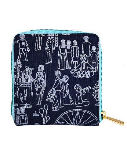 Mela Navy Square Wallet