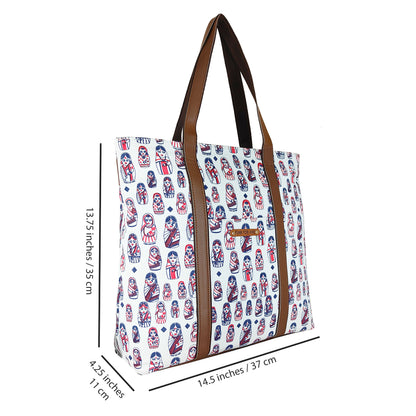 Tote Handbag  Doll White 13.3"