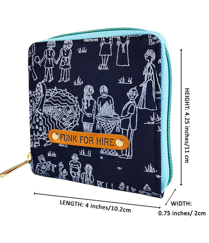 Mela Navy Square Wallet