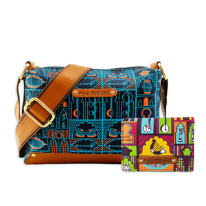 💥Combo Offers : Music Wall Box Navy Sling Bag & Purple Pocket Wallet