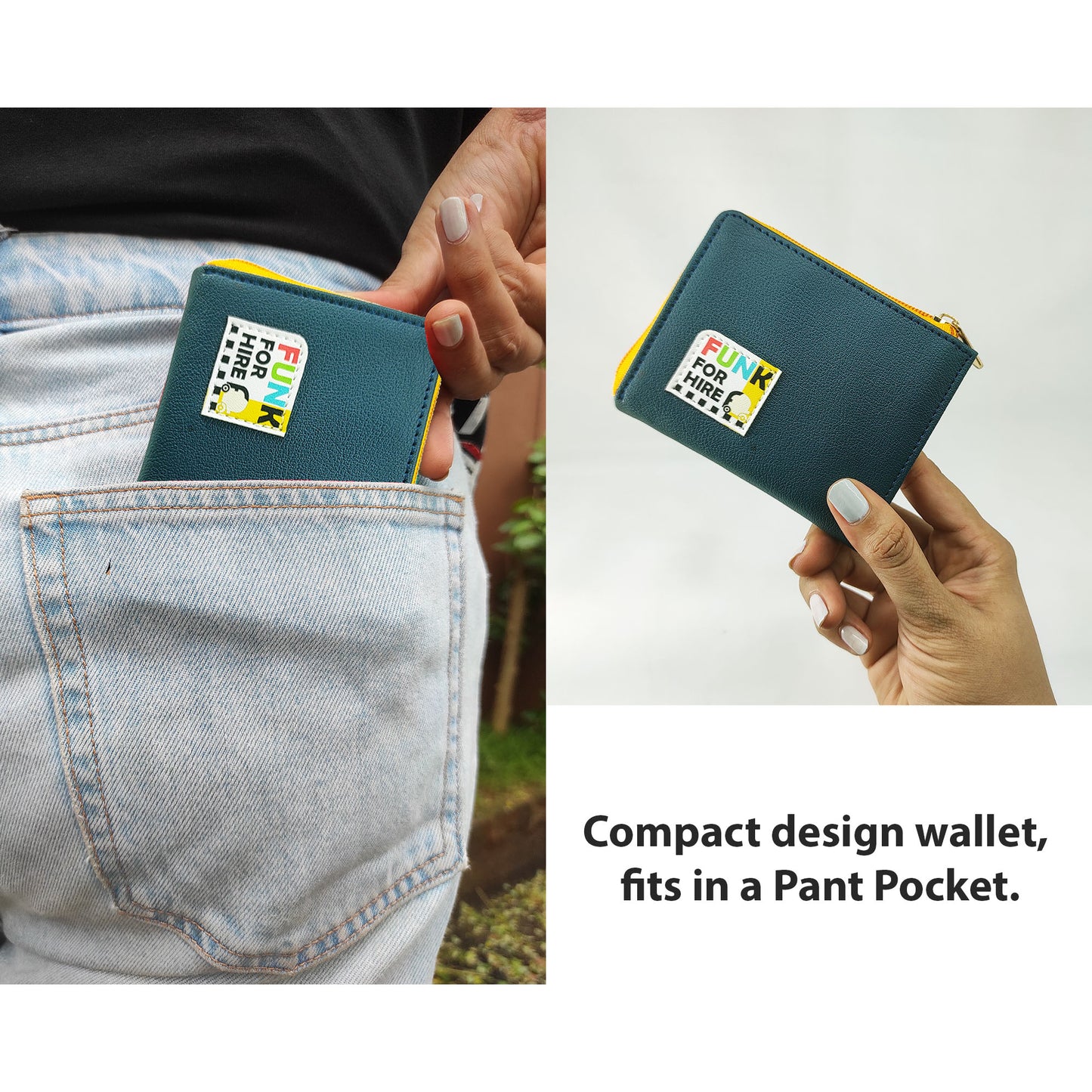 Teal Zip Pocket Wallet