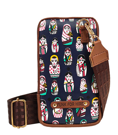 Mobile Phone Sling Bag Doll Navy