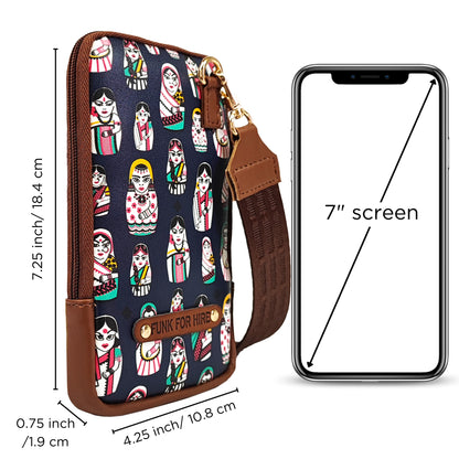 Mobile Phone Sling Bag Doll Navy