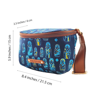 Doll  Printed  Fanny Pack  Navy