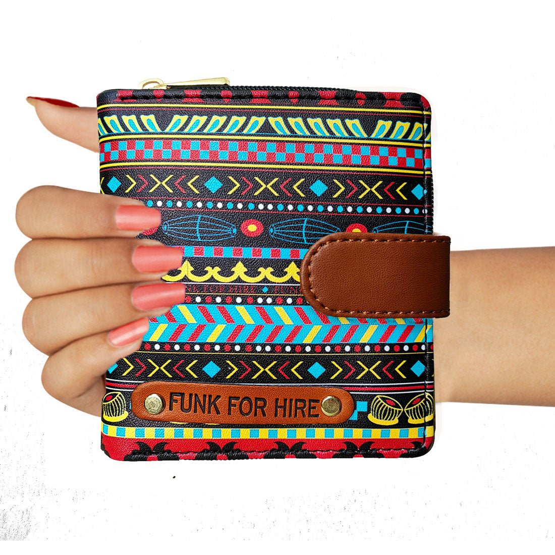 Music Border Loop Wallet Multicolour