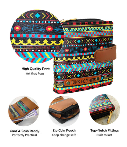Music Border Loop Wallet Multicolour
