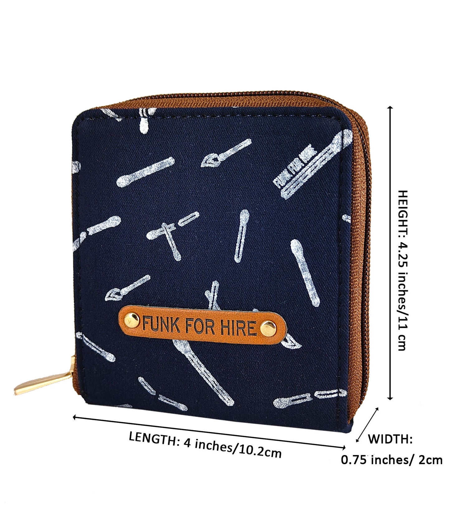 Match Stick Navy Square Wallet