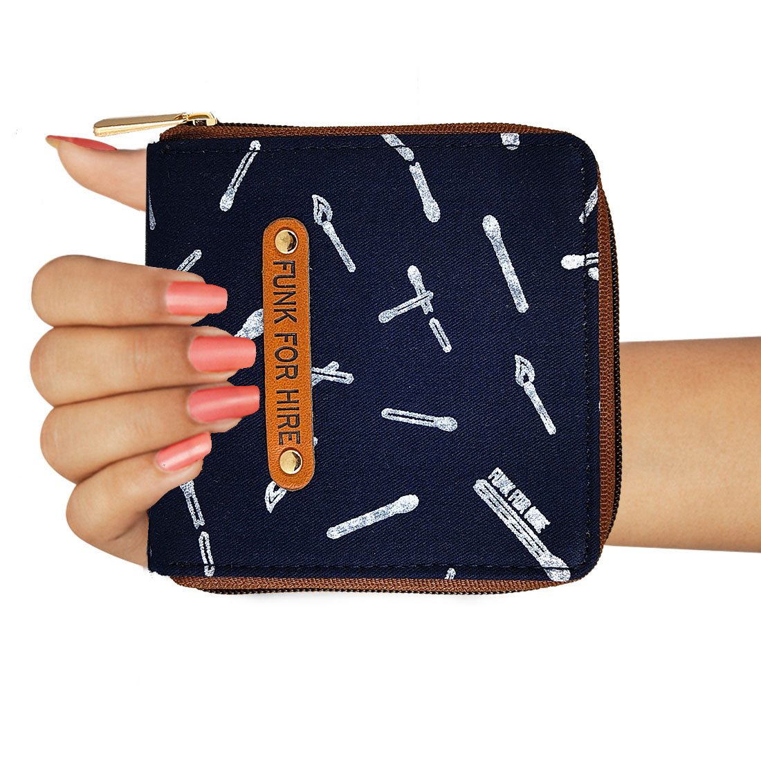 Match Stick Navy Square Wallet