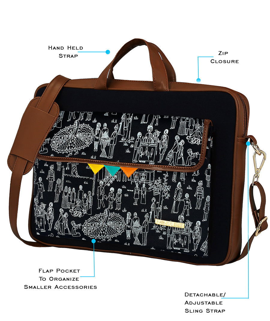 Garage Sale: Mela One Pocket Laptop Black Bag 15.6 inch-01