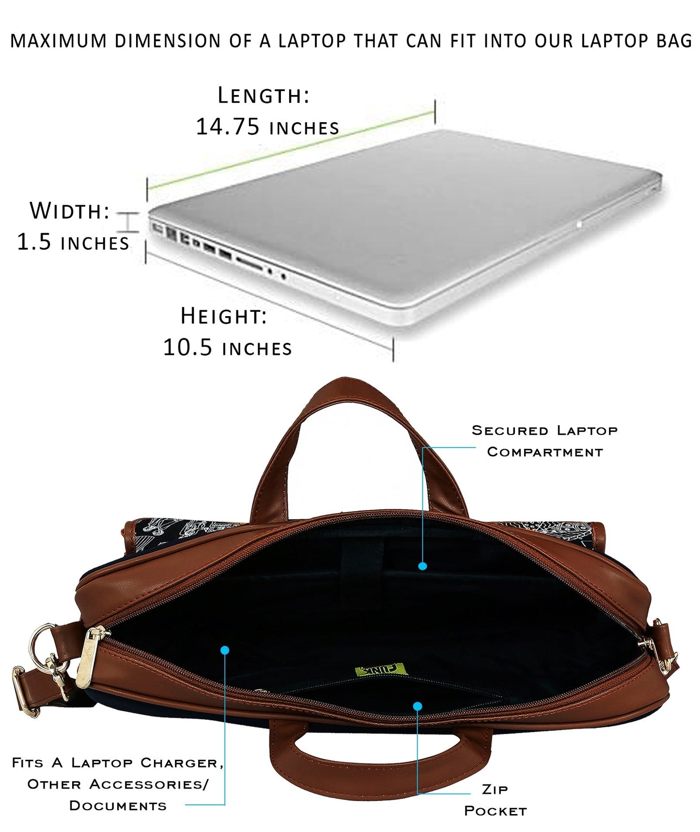 Garage Sale: wall One Pocket  Laptop blk Bag 17 inch-07