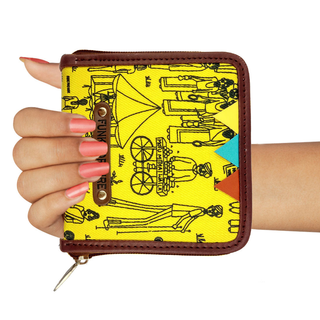 Combo Offers : Mela Box Black Sling Bag & Square Yellow Wallet