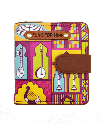 💥Combo Offers : Music Wall Box Navy Sling Bag & Loop Purple Wallet