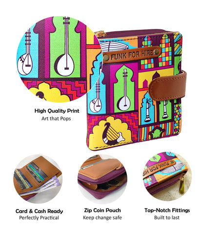 Music Wall Loop Wallet Purple
