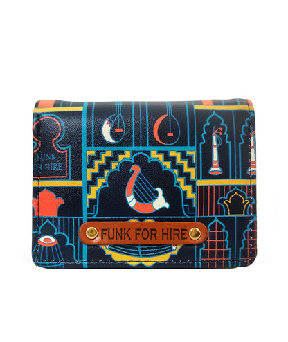 💥Combo Offers : Music Wall Drawstring Sling Bag Navy & Pocket Navy Wallet