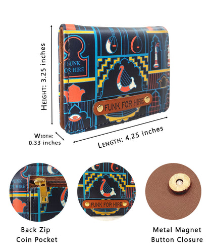 💥Combo Offers : Music Border Box White Sling Bag & Music Wall Pocket navy Wallet